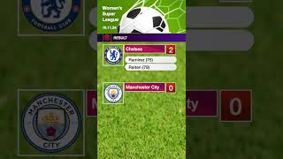 WSL Chelsea vs Manchester City  Result and Table  16th November 2024 [upl. by Enilatan11]