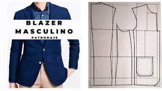 Como Trazar Un Patron De Blazer Para Hombre Paso a Paso [upl. by Laurence4]