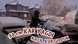 Deli gibi yagan Karla nasıl Mücadele ettik  Trafik Durdu  Eve Dönemedim kar temizlik ev [upl. by Adnilim494]