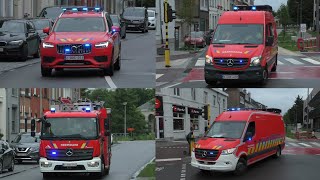 Brandweer Vilvoorde met spoed naar verschillende interventies in en rond Vilvoorde [upl. by Akelam]