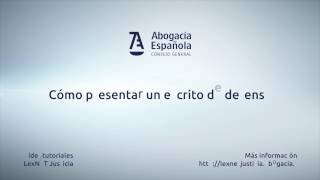 LexNET Justicia Cómo presentar un escrito de defensa [upl. by Weeks]