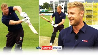 Andrew Flintoff Batting Masterclass 🏏 [upl. by Naloj608]