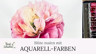 große Blüte mit Aquarellfarben malen [upl. by Yleoj]