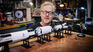 Adam Savage Reviews Bandais 1144 Saturn V Model Set [upl. by Odnavres357]