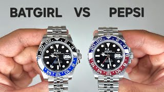 Rolex BatgirlBatman VS Rolex Pepsi  GMT Master II Comparison [upl. by Capello698]