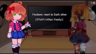 Fandoms react to Each other FNAFAfton Family 18 repost [upl. by Ennovad]