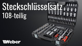 Weber Steckschlüssel Satz mit Koffer 108teilig [upl. by Urban650]