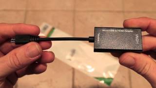 Micro USB to HDMI adapter unboxing and review [upl. by Nylirek]