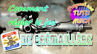 👨‍🔧Régler le jeu poussoir de crémaillère sur Peugeot 206 [upl. by Ayenat]