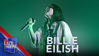 “The Greatest”  Billie Eilish LIVE on The Late Show [upl. by Enyrehtak]