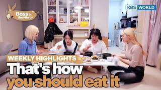 Weekly Highlights Thats how you should eat it😆 Boss in the Mirror  KBS WORLD TV 240508 [upl. by Xel]