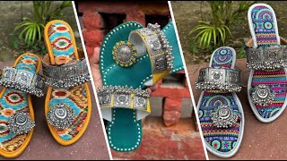 Traditional Kolhapuri Chappals For Ladies  Latest Rajasthani Summer Wear Chappals For Girls [upl. by Wootan]