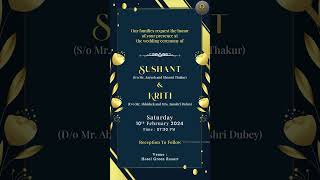 Modern Wedding Invitation Design Chic Navy amp Gold  NWIV 31 [upl. by Cohn171]