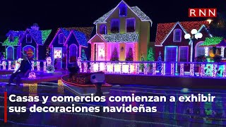 Casas y comercios comienzan a exhibir sus decoraciones navideñas [upl. by Allets]