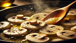 How to Cook Sliced White Button Mushrooms Recipe  Vegetarian Cuisine [upl. by Anelram911]