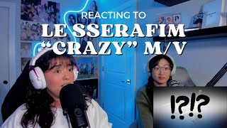 REACTING TO LE SSERAFIM 르세라핌 CRAZY OFFICIAL MV  our first reaction video ever [upl. by Natfa560]