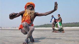 Woman Taking Blessing from Aghori Baba Kumbhmela2019 [upl. by Ycniuq199]