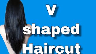 Ultra EASY V shaped HAIRCUT at home Gloria Glam [upl. by Yhotmit959]