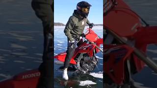 Dirt Bike Falls Through Thin Ice  CboysTV [upl. by Eelinnej]