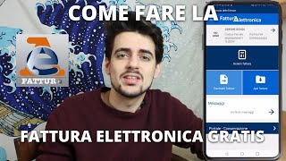 Come fare la fattura elettronica gratis tramite app  Tutorial [upl. by Bail]