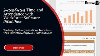 SuccessFactors Time and Attendance with Workforce Software [upl. by Accebor]