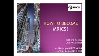 RICS APC INTRODUCTION  APC FINAL PREPERATION INTERVIEW  How to become MRICS  RICS APC Coaching [upl. by Kistner]