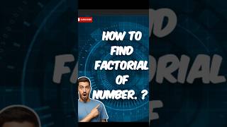 How to find the factorial of the number codingviralshotsvideo [upl. by Nathanial]