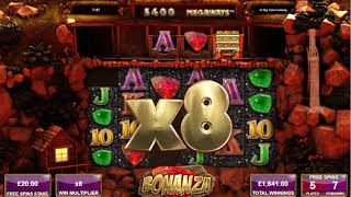 Bonanza Slot Bonus Game  Big Slots Win [upl. by Egwin]