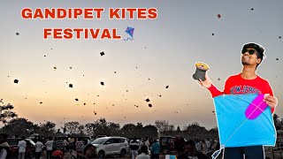 KITES FESTIVAL🪁🧵 2023  GANDIPET KITES SURFING  Republic Day Special kites surfing kite [upl. by Yendyc]