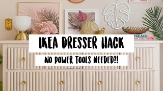 200 DIY Ikea Hemnes Dresser Hack  Cute Glam Dresser Makeover [upl. by Zetnauq]