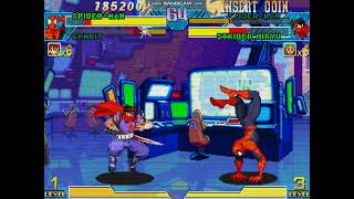 SpiderMan x Gambit  Marvel vs Capcom Clash of Super Heroes [upl. by Raf]