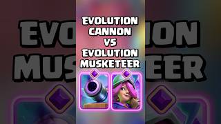 Evolution Cannon 💣 VS Evolution Musketeer 🔫 clashroyale shorts [upl. by Atikir]