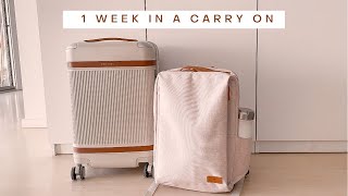 Minimalist Pack With Me  My favorite minimal travel gear  1 week in a carry on [upl. by Odel675]