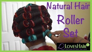 Roller Set on Natural Hair [upl. by Asseret]