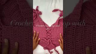 Crochet corset top crochet fashion crocheting ootd style [upl. by Odnalor]