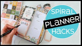 Planner Hacks and Tips for Spiral Planners  Carpe Diem Planners 2019 [upl. by Oneill]