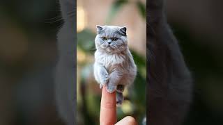 Tiny Kitten on a Finger Cutest Moment Ever😍 AdorablePet CompilationcatpetsTinyKittenCuteKitten [upl. by Anelrad]