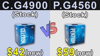 Celeron G4900 vs Pentium G4560  Which is Better Value for MONEY [upl. by Ledah]