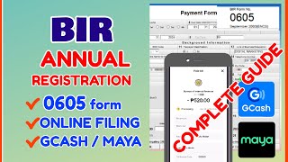 0605 BIR Annual Registration  How to File Online BIR Annual Registration 0605 Form [upl. by Anaihr]