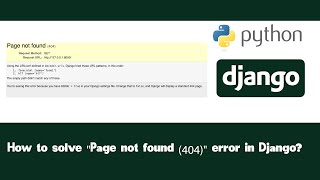 how to solve Page not found 404quot error in django django python error [upl. by Pillihp]