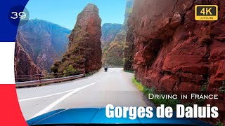 Gorges de Daluis  Driving in France in 4K [upl. by Arrait]