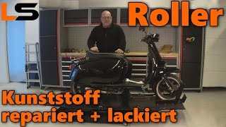 Roller  Riss im Kunststoff reparieren und lackieren  LACKSTORE [upl. by Garibold]