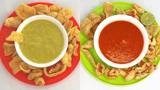 SALSA de CHICHARRON HABANERO 🔥 SALSA de CHICHARRON CHIPOTLE 🌶Salsas Mexicanas [upl. by Goldin]