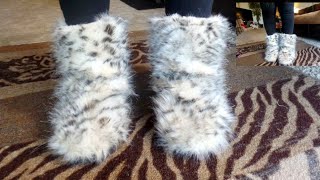 DIY FLUFFY FUR BOOTS REQUESTED VIDEO [upl. by Ellinet]