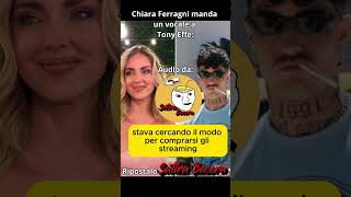 Vocale di Chiara Ferragni a Tony Effe su FEDEZ Esclusivo chiaraferragni tonyeffe fedez [upl. by Ynitsed]