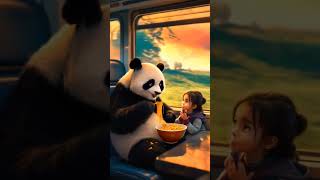 Funny Panda eating noodles noodles panda cute kidslearning baby rhymes [upl. by Yael]