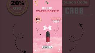 Underarmour Discount buy 20 off on Water Bottle using Underarmour coupon code KSA UAE [upl. by Nairbal412]