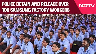 Samsung Workers Protest  Nearly 100 Samsung Workers Detained Released Amid Ongoing Strike [upl. by Carmela545]