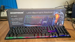 SUNTECH ST800 LED Backlight Keyboard review [upl. by Carlile]