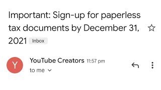 Important Signup for paperless tax documents by December 31 2021  AdSense Latest Update Dec2021 [upl. by Nnyleuqcaj]